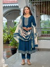 Walnut By Aanchi Roman Silk Online Kurti With Bottom Dupatta Wholesale